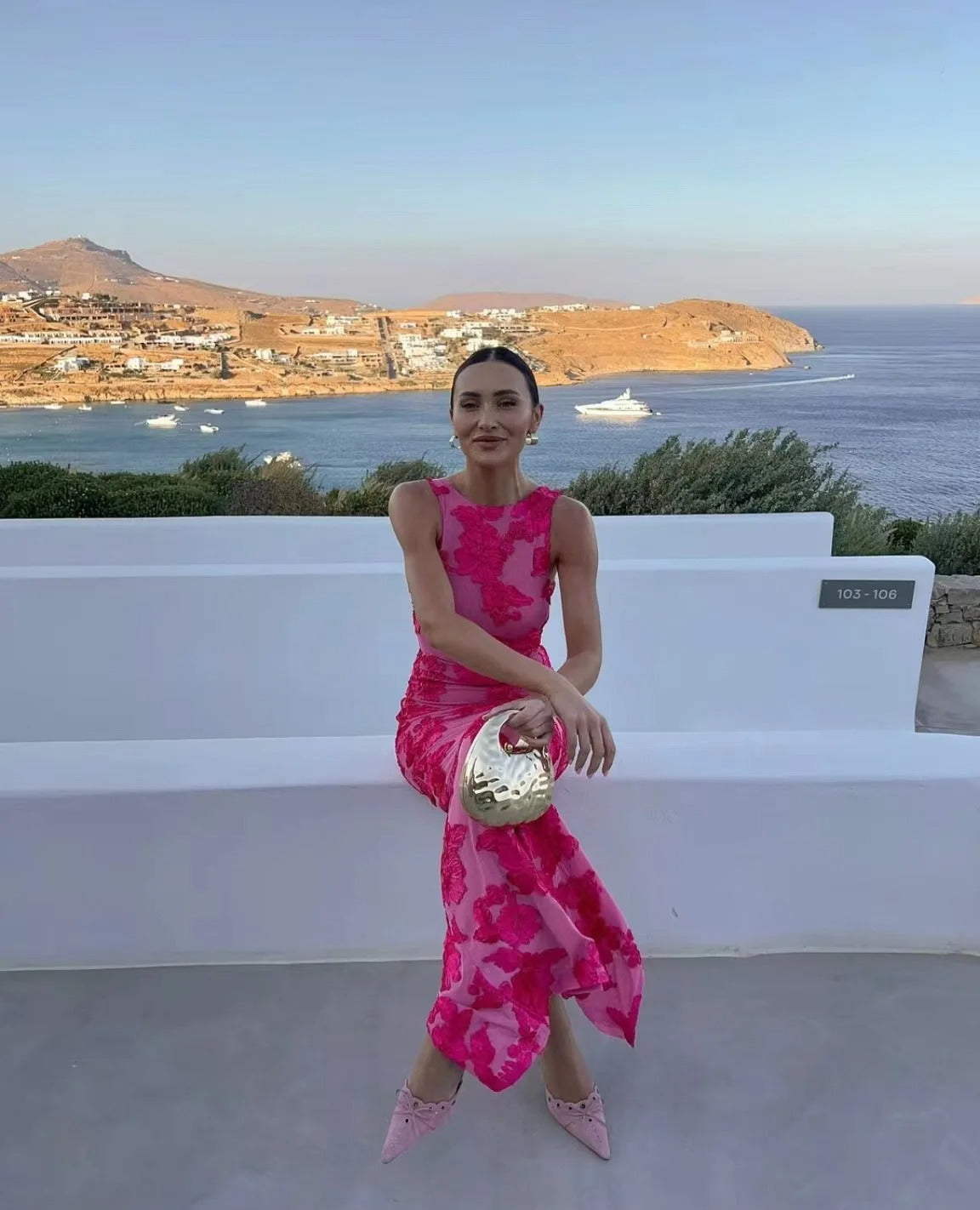 Blumenmaxikleid mit Figurbetontem Schnitt für Eleganz 4