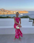 Blumenmaxikleid mit Figurbetontem Schnitt für Eleganz 4