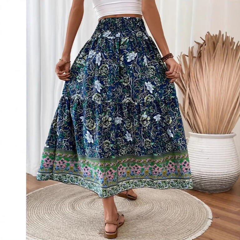 Böhmischer Maxirock mit floralem Design 1