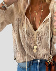 Elegante Boho-Bluse mit Geschlitztem Ausschnitt – Luftige Passform für Jeden Tag 1