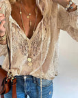 Elegante Boho-Bluse mit Geschlitztem Ausschnitt – Luftige Passform für Jeden Tag 5