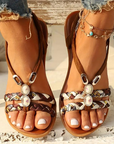 Boho Flache Sandalen aus Flanell für Stilvolle Sommertage – Bequeme und Elegante Sommerschuhe 4