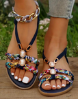 Boho Flache Sandalen aus Flanell für Stilvolle Sommertage – Bequeme und Elegante Sommerschuhe 6