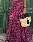 Boho Maxirock mit lebhaftem Blumendruck 0