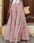 Boho Maxirock mit lebhaftem Blumendruck 1