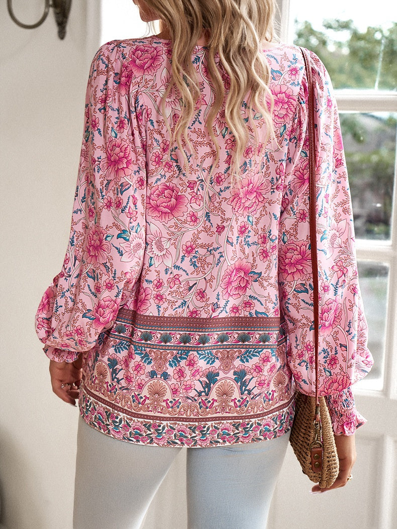 Boho Tunika mit floralem Print für Alltagsschick 3