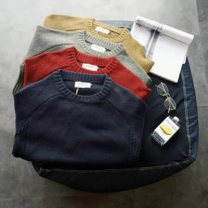 Bruno | Herren Strickpullover Rundhals Grobstrick Raglanärmel 5