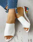Bunte Sandalen mit eleganter Blockabsatz 2