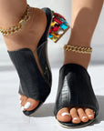 Bunte Sandalen mit eleganter Blockabsatz 5