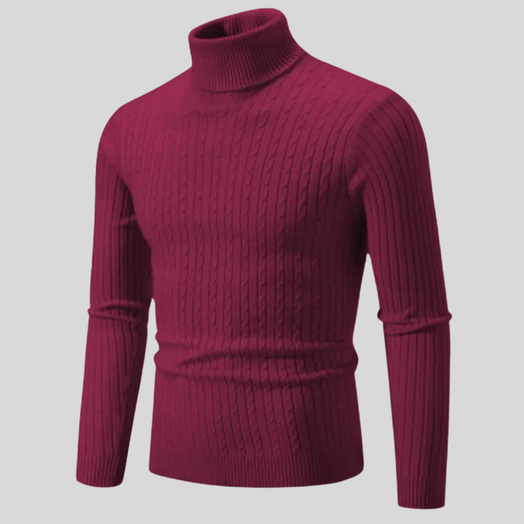 Christoph | Herren Rollkragenpullover Zopfstruktur Baumwolle 4