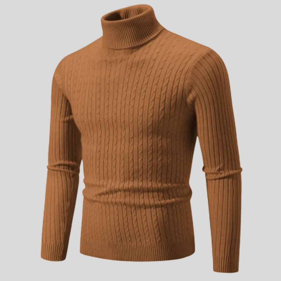 Christoph | Herren Rollkragenpullover Zopfstruktur Baumwolle 5