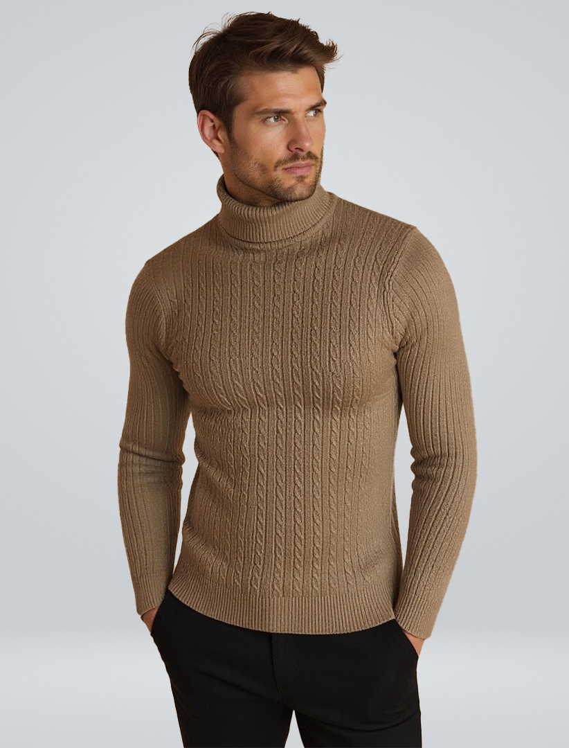 Conrad | Herren Strickpullover Rollkragen Zopfstrick 0