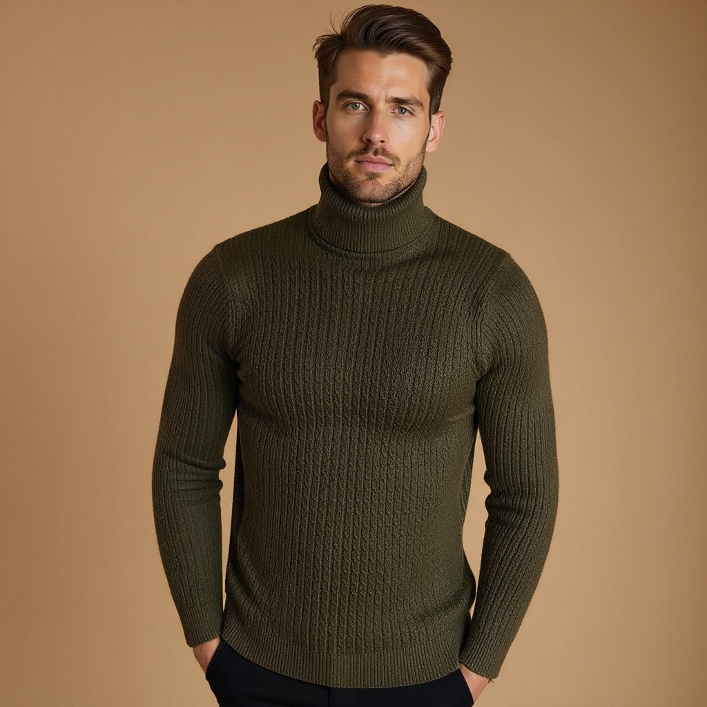 Conrad | Herren Strickpullover Rollkragen Zopfstrick 6
