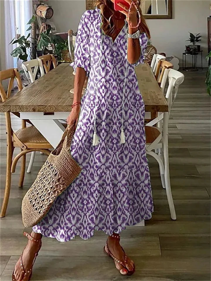 Damen Maxi Sommerkleid aus leichtem, atmungsaktivem Material – Ideal für Strand und Abendveranstaltungen 2