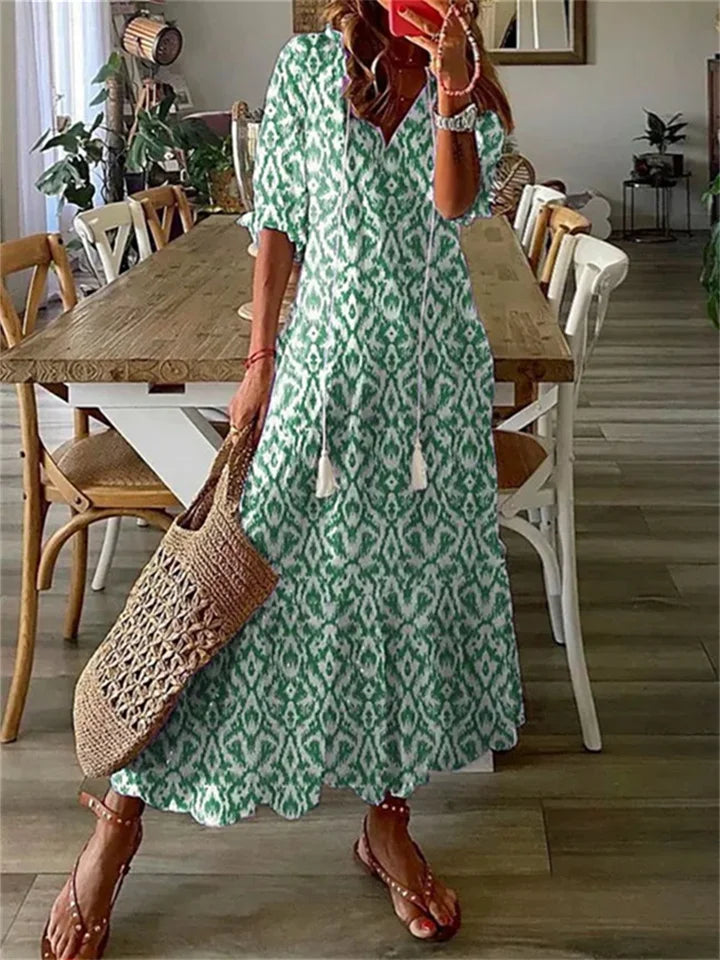 Damen Maxi Sommerkleid aus leichtem, atmungsaktivem Material – Ideal für Strand und Abendveranstaltungen 3