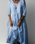 Damen Maxikleid aus 100% Leinen – Atmungsaktiv, Locker und Vielseitig 2