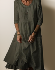 Damen Maxikleid aus 100% Leinen – Atmungsaktiv, Locker und Vielseitig 3
