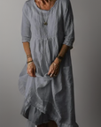 Damen Maxikleid aus 100% Leinen – Atmungsaktiv, Locker und Vielseitig 5