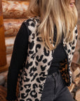 Damen Strickweste mit Leoparden-Print und Knopfverschluss 4