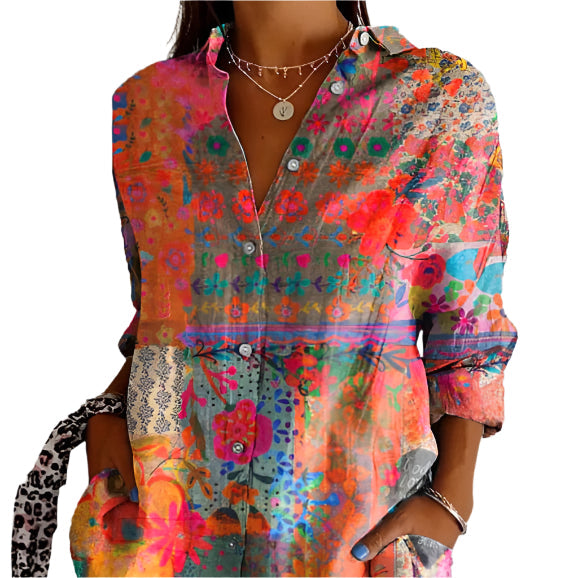 Elegante Blumenmuster Bluse für festliche Anlässe – Leicht und Atmungsaktiv 2