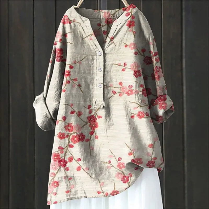 Elegante Bluse mit Blumenmuster – Feminine Passform für besondere Anlässe 2