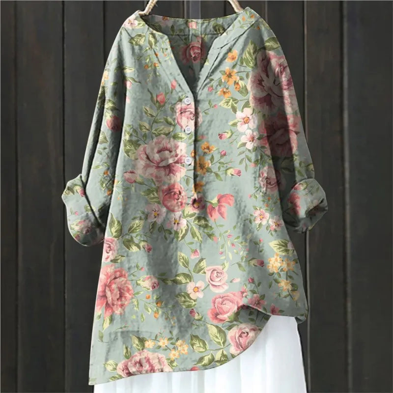 Elegante Bluse mit Blumenmuster – Feminine Passform für besondere Anlässe 5