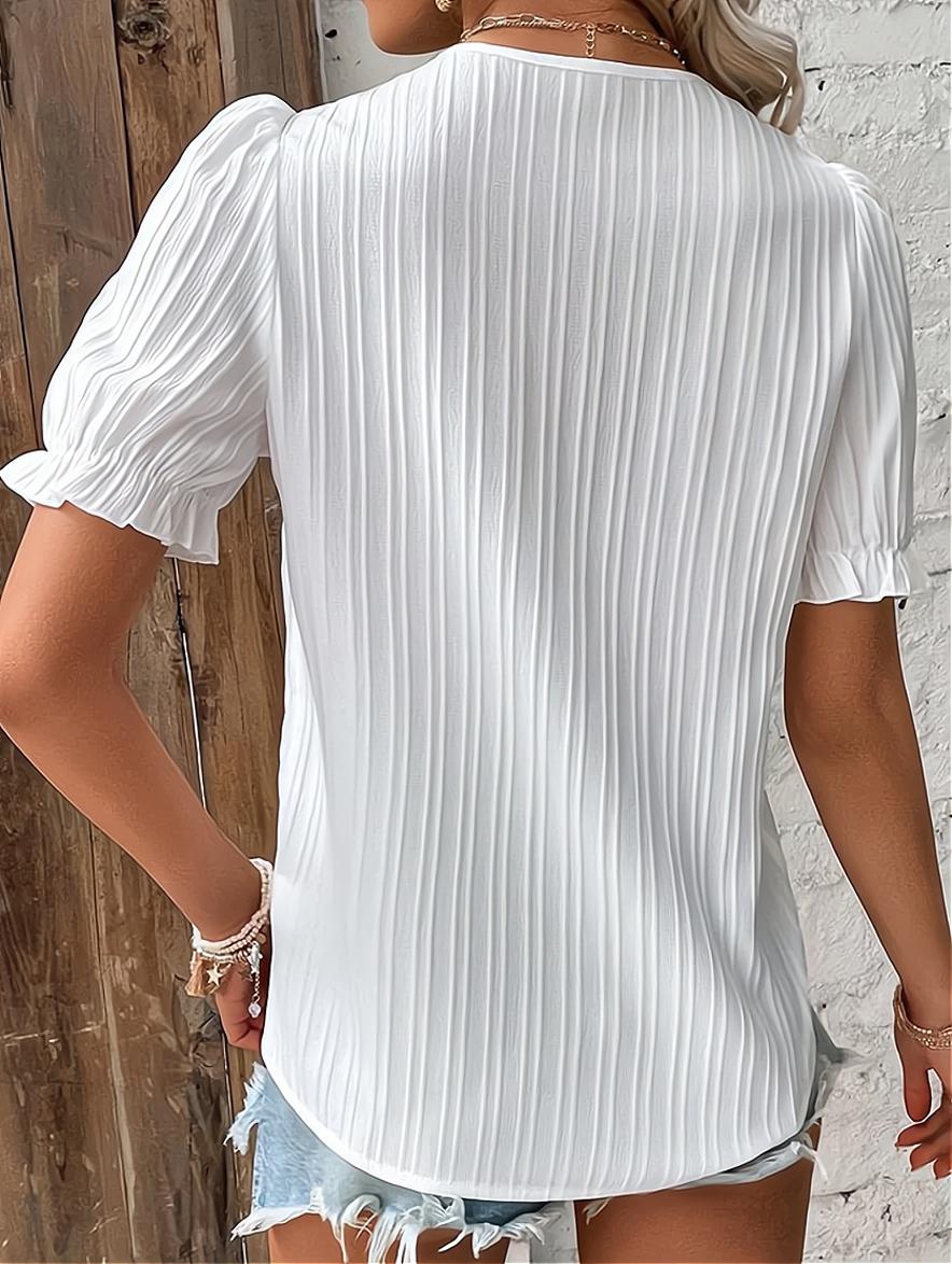 Elegante Damenbluse mit Puffärmeln für Festlichkeiten 1