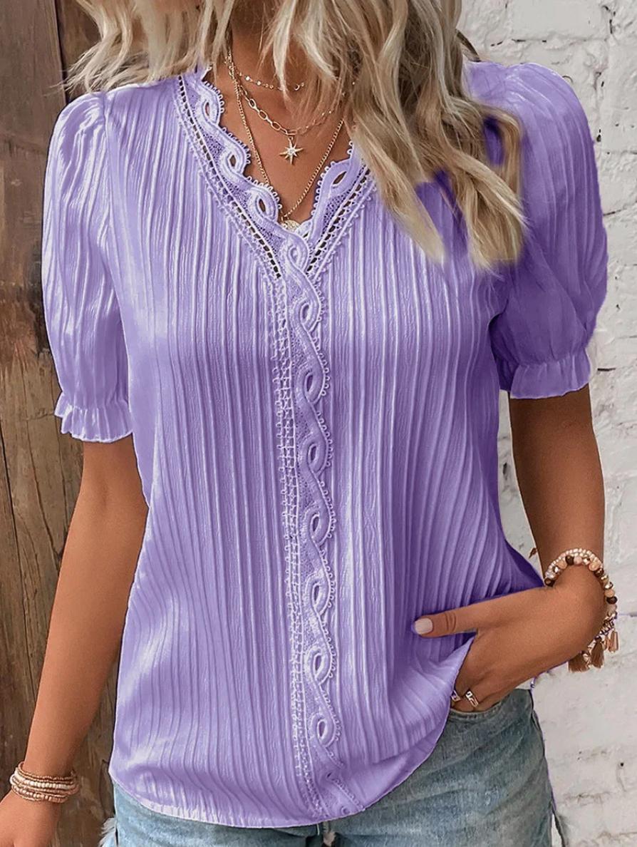 Elegante Damenbluse mit Puffärmeln für Festlichkeiten 4