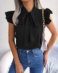 Elegante Damenbluse mit Rüschensleeves für festliche Anlässe 1