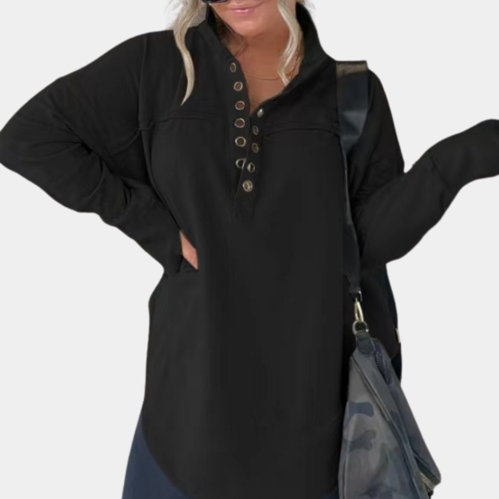 Elegante Damenbluse mit V-Hals für Festlichkeiten 1