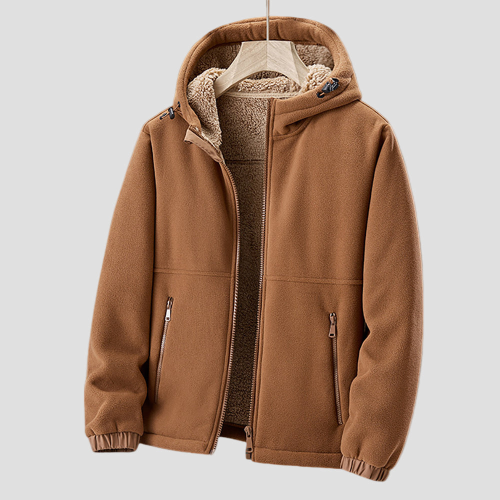 Elegante Fleecejacke mit Kapuze für kalte Tage 0