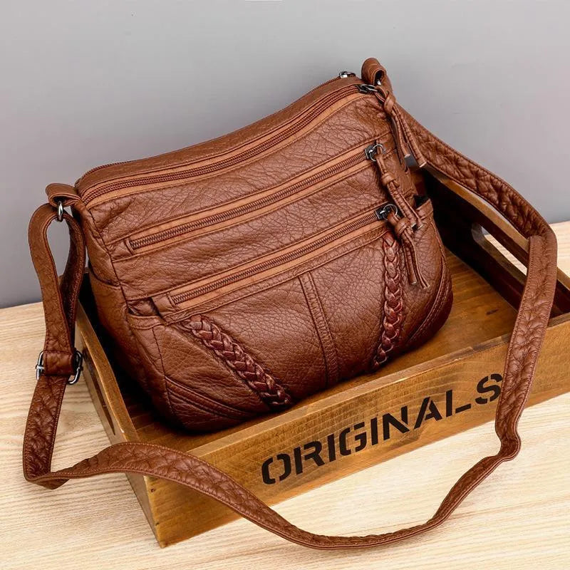 Elegante Handtasche aus weichem Leder 0