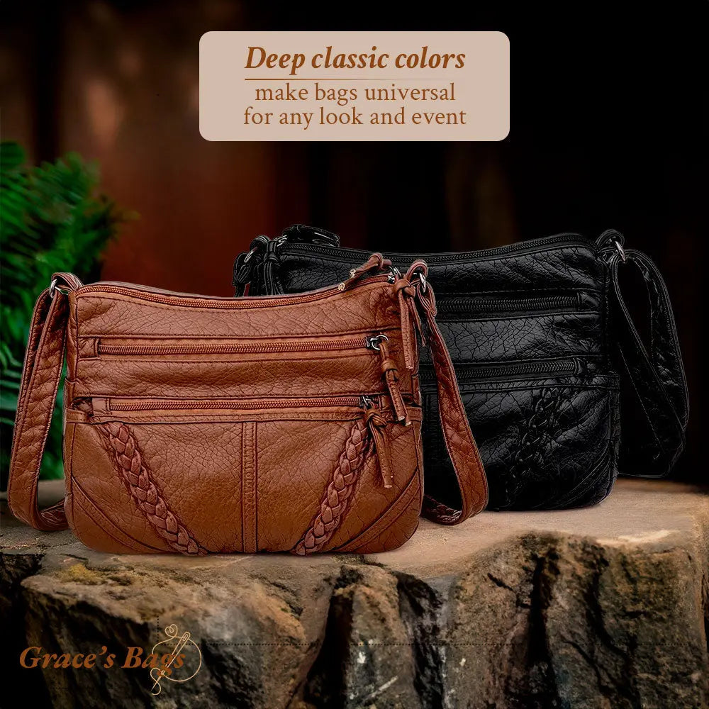Elegante Handtasche aus weichem Leder 6