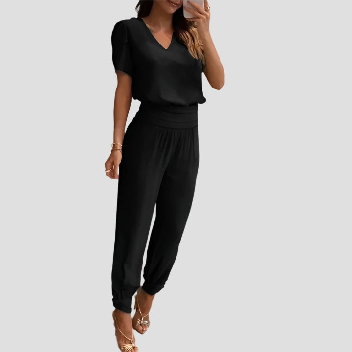 Eleganter Jumpsuit mit auffälligem Print und fließender Passform – Ideal für jeden Anlass 1