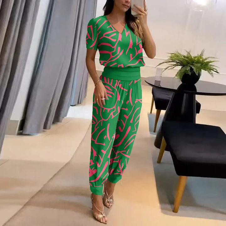 Eleganter Jumpsuit mit auffälligem Print und fließender Passform – Ideal für jeden Anlass 5