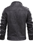 Elegante Lederjacke mit Stehkragen für Herren 1