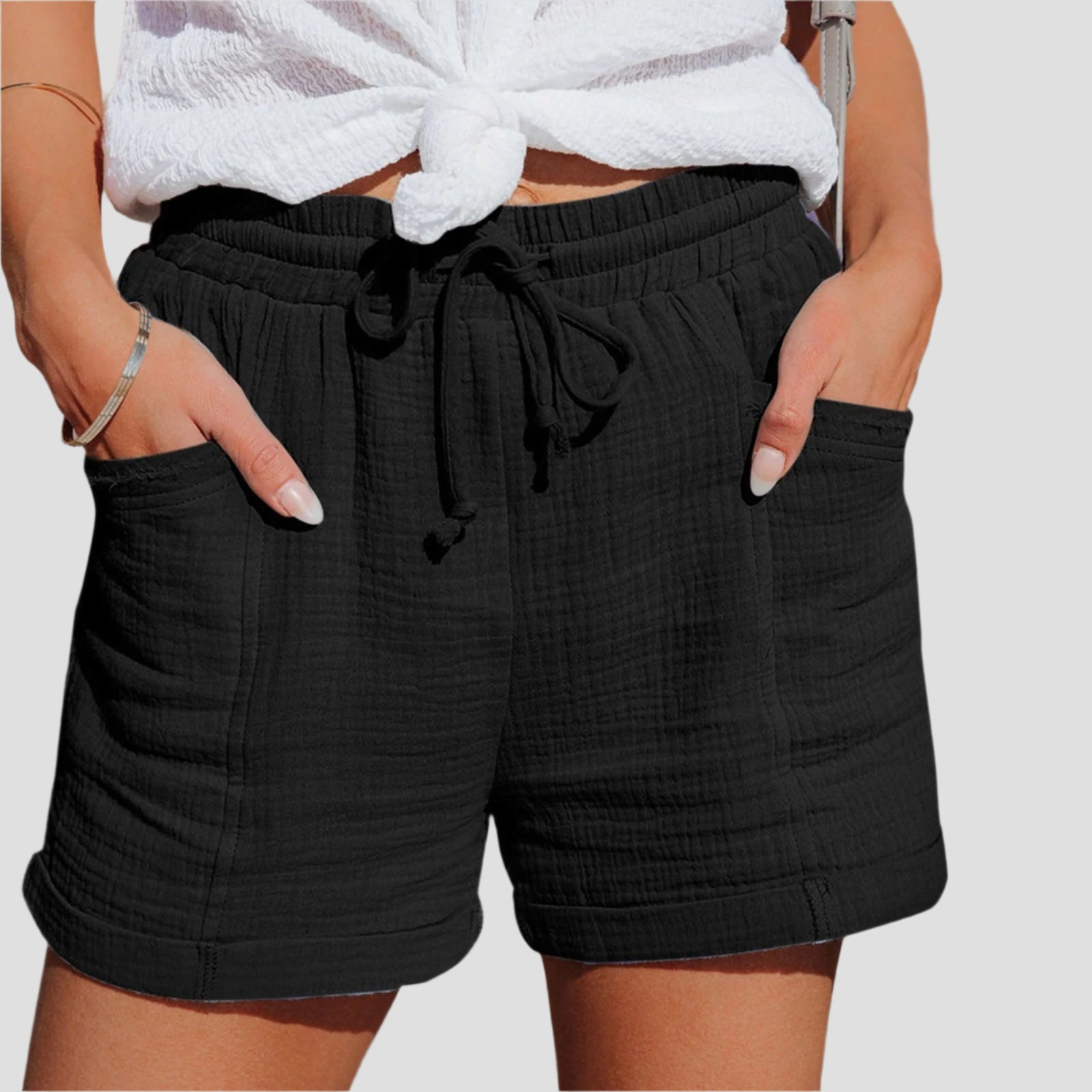 Elegante Leinen Shorts für Herren – Atmungsaktive, Bequeme Sommermode 1