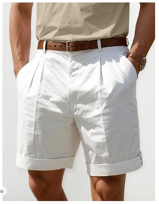 Elegante Leinen Shorts für Herren – Atmungsaktive Sommermode mit praktischen Taschen 1