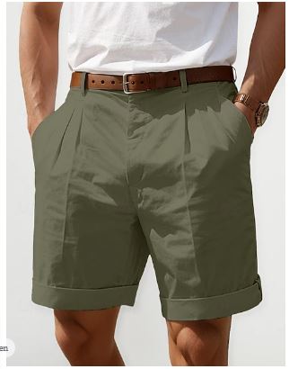 Elegante Leinen Shorts für Herren – Atmungsaktive Sommermode mit praktischen Taschen 3