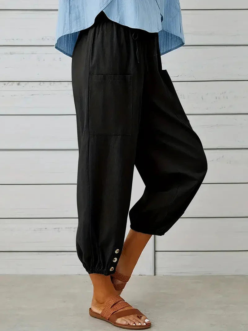 Elegante Leinenhose für Damen – Atmungsaktive Sommerhose mit Praktischen Taschen 6