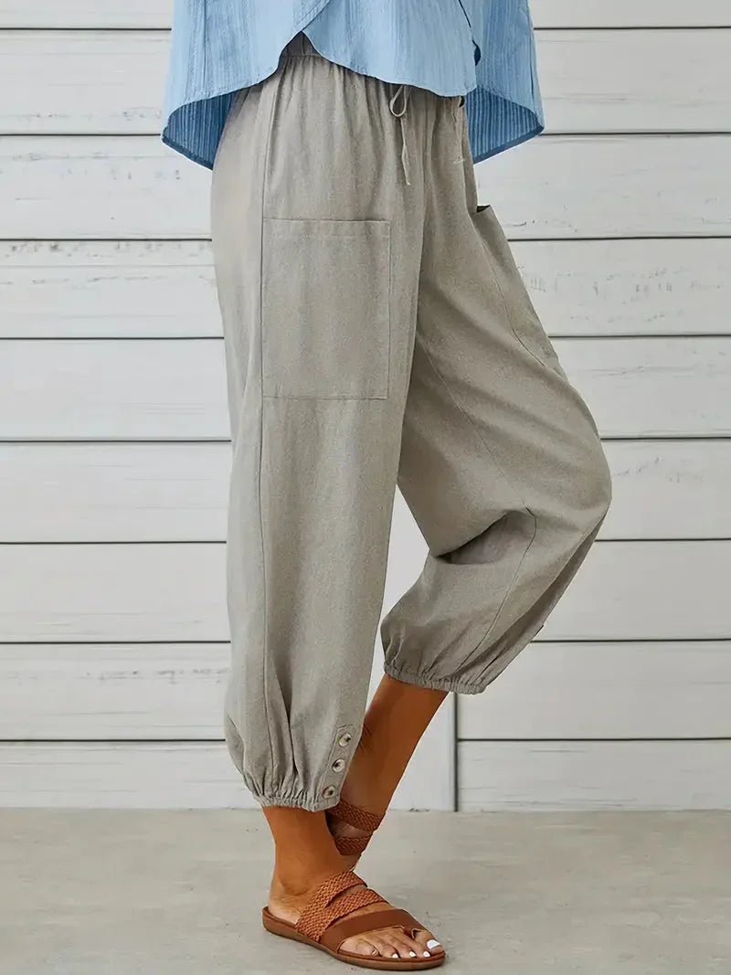 Elegante Leinenhose für Damen – Atmungsaktive Sommerhose mit Praktischen Taschen 8