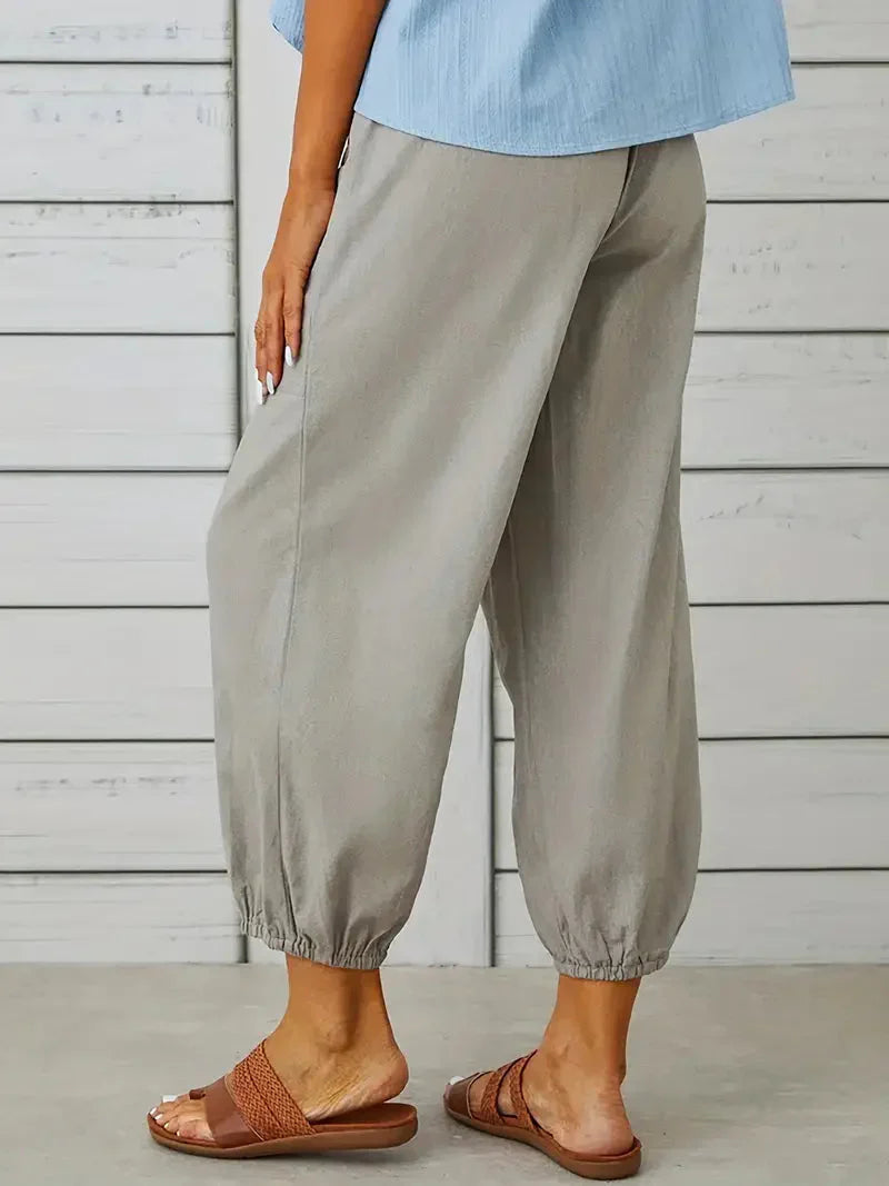 Elegante Leinenhose für Damen – Atmungsaktive Sommerhose mit Praktischen Taschen 9