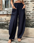 Elegante Leinenhose mit Lockerer Passform und Elastischem Bund – Atmungsaktive Damenhose 11