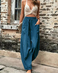 Elegante Leinenhose mit Lockerer Passform und Elastischem Bund – Atmungsaktive Damenhose 12