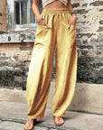 Elegante Leinenhose mit Lockerer Passform und Elastischem Bund – Atmungsaktive Damenhose 13