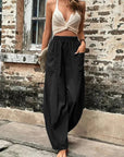 Elegante Leinenhose mit Lockerer Passform und Elastischem Bund – Atmungsaktive Damenhose 15