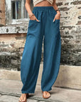 Elegante Leinenhose mit Lockerer Passform und Elastischem Bund – Atmungsaktive Damenhose 4