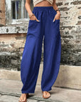 Elegante Leinenhose mit Lockerer Passform und Elastischem Bund – Atmungsaktive Damenhose 5