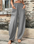 Elegante Leinenhose mit Lockerer Passform und Elastischem Bund – Atmungsaktive Damenhose 6