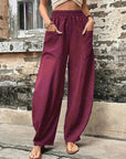 Elegante Leinenhose mit Lockerer Passform und Elastischem Bund – Atmungsaktive Damenhose 7